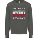 I Don't Mean to Be I Ride a Horse Riding Kids Sweatshirt Jumper Storm Grey