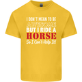 I Don't Mean to Be I Ride a Horse Riding Kids T-Shirt Childrens Yellow