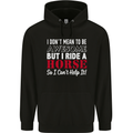 I Don't Mean to Be I Ride a Horse Riding Mens 80% Cotton Hoodie Black