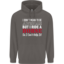 I Don't Mean to Be I Ride a Horse Riding Mens 80% Cotton Hoodie Charcoal