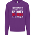 I Don't Mean to Be I Ride a Horse Riding Mens Sweatshirt Jumper Purple