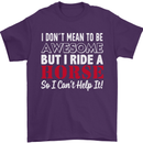 I Don't Mean to Be I Ride a Horse Riding Mens T-Shirt Cotton Gildan Purple