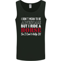 I Don't Mean to Be I Ride a Horse Riding Mens Vest Tank Top Black