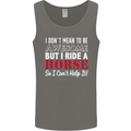 I Don't Mean to Be I Ride a Horse Riding Mens Vest Tank Top Charcoal