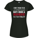 I Don't Mean to Be I Ride a Horse Riding Womens Petite Cut T-Shirt Black