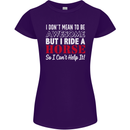 I Don't Mean to Be I Ride a Horse Riding Womens Petite Cut T-Shirt Purple