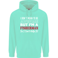 I Don't Mean to Be I'm a Fisherman Fishing Childrens Kids Hoodie Peppermint