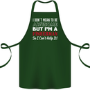 I Don't Mean to Be I'm a Fisherman Fishing Cotton Apron 100% Organic Forest Green