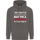 I Don't Mean to Be I'm a Fisherman Fishing Mens 80% Cotton Hoodie Charcoal