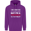 I Don't Mean to Be I'm a Fisherman Fishing Mens 80% Cotton Hoodie Purple