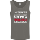 I Don't Mean to Be I'm a Fisherman Fishing Mens Vest Tank Top Charcoal