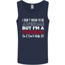 I Don't Mean to Be I'm a Fisherman Fishing Mens Vest Tank Top Navy Blue