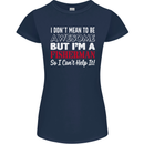 I Don't Mean to Be I'm a Fisherman Fishing Womens Petite Cut T-Shirt Navy Blue