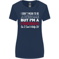 I Don't Mean to Be I'm a Fisherman Fishing Womens Wider Cut T-Shirt Navy Blue