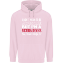 I Don't Mean to Be I'm a Scuba Diver Diving Childrens Kids Hoodie Light Pink