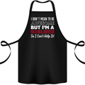 I Don't Mean to Be I'm a Scuba Diver Diving Cotton Apron 100% Organic Black