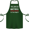 I Don't Mean to Be I'm a Scuba Diver Diving Cotton Apron 100% Organic Forest Green