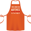 I Don't Mean to Be I'm a Scuba Diver Diving Cotton Apron 100% Organic Orange