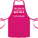 I Don't Mean to Be I'm a Scuba Diver Diving Cotton Apron 100% Organic Pink