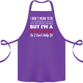 I Don't Mean to Be I'm a Scuba Diver Diving Cotton Apron 100% Organic Purple