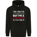 I Don't Mean to Be I'm a Scuba Diver Diving Mens 80% Cotton Hoodie Black