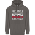 I Don't Mean to Be I'm a Scuba Diver Diving Mens 80% Cotton Hoodie Charcoal