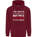 I Don't Mean to Be I'm a Scuba Diver Diving Mens 80% Cotton Hoodie Maroon