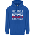 I Don't Mean to Be I'm a Scuba Diver Diving Mens 80% Cotton Hoodie Royal Blue