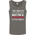 I Don't Mean to Be I'm a Scuba Diver Diving Mens Vest Tank Top Charcoal