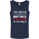 I Don't Mean to Be I'm a Scuba Diver Diving Mens Vest Tank Top Navy Blue