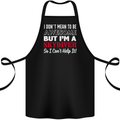 I Don't Mean to Be I'm a Skydiver Freefall Cotton Apron 100% Organic Black