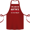 I Don't Mean to Be I'm a Skydiver Freefall Cotton Apron 100% Organic Maroon