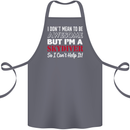 I Don't Mean to Be I'm a Skydiver Freefall Cotton Apron 100% Organic Steel
