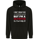 I Don't Mean to Be I'm a Skydiver Freefall Mens 80% Cotton Hoodie Black