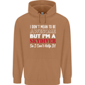 I Don't Mean to Be I'm a Skydiver Freefall Mens 80% Cotton Hoodie Caramel Latte