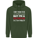 I Don't Mean to Be I'm a Skydiver Freefall Mens 80% Cotton Hoodie Forest Green