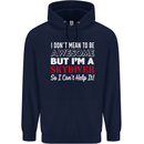 I Don't Mean to Be I'm a Skydiver Freefall Mens 80% Cotton Hoodie Navy Blue