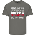 I Don't Mean to Be I'm a Skydiver Freefall Mens Cotton T-Shirt Tee Top Charcoal