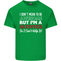 I Don't Mean to Be I'm a Skydiver Freefall Mens Cotton T-Shirt Tee Top Irish Green
