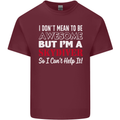 I Don't Mean to Be I'm a Skydiver Freefall Mens Cotton T-Shirt Tee Top Maroon