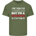 I Don't Mean to Be I'm a Skydiver Freefall Mens Cotton T-Shirt Tee Top Military Green