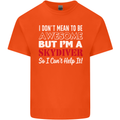 I Don't Mean to Be I'm a Skydiver Freefall Mens Cotton T-Shirt Tee Top Orange