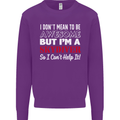 I Don't Mean to Be I'm a Skydiver Freefall Mens Sweatshirt Jumper Purple