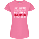 I Don't Mean to Be I'm a Skydiver Freefall Womens Petite Cut T-Shirt Azalea