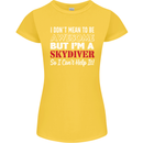 I Don't Mean to Be I'm a Skydiver Freefall Womens Petite Cut T-Shirt Yellow