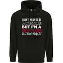 I Don't Mean to Be a Rugby Player Funny Childrens Kids Hoodie Black