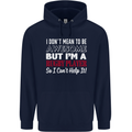 I Don't Mean to Be a Rugby Player Funny Childrens Kids Hoodie Navy Blue
