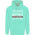 I Don't Mean to Be a Rugby Player Funny Childrens Kids Hoodie Peppermint