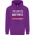 I Don't Mean to Be a Rugby Player Funny Childrens Kids Hoodie Purple