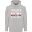 I Don't Mean to Be a Rugby Player Funny Childrens Kids Hoodie Sports Grey